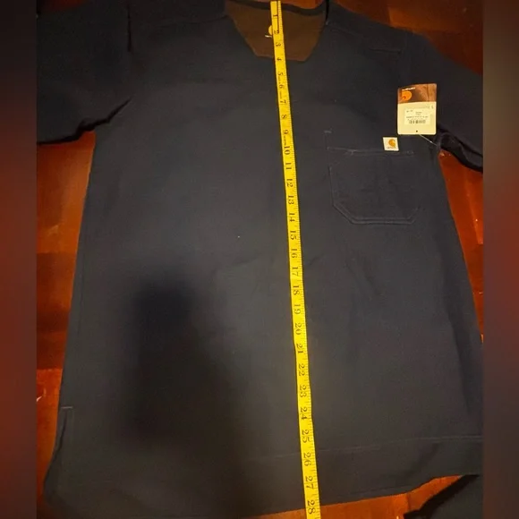 NWT Set of 2  Men's Classic Fit Ripstop Bi-Swing Chest Pocket V-Neck Scrub Tops - Picture 8 of 11